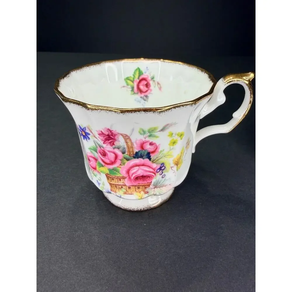 Vintage English Bone China Tea Cup & Saucer Mismatched Elizabethan Royal Worcest